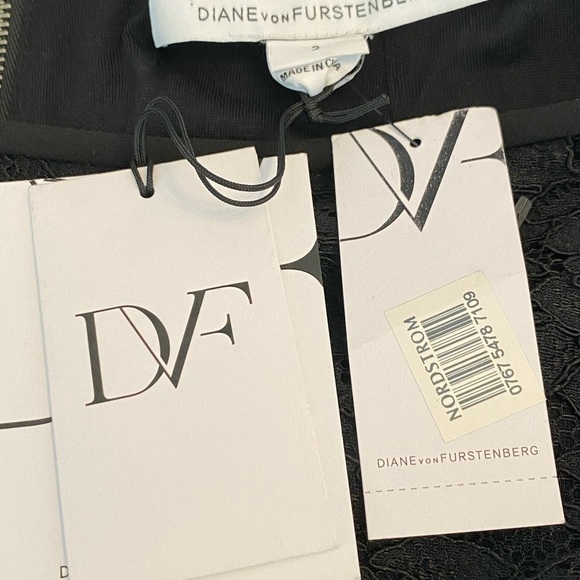 DIANE VON FURSTENBERG Scotia Black Lace Pencil Skirt Size 2 - Picture 9 of 13